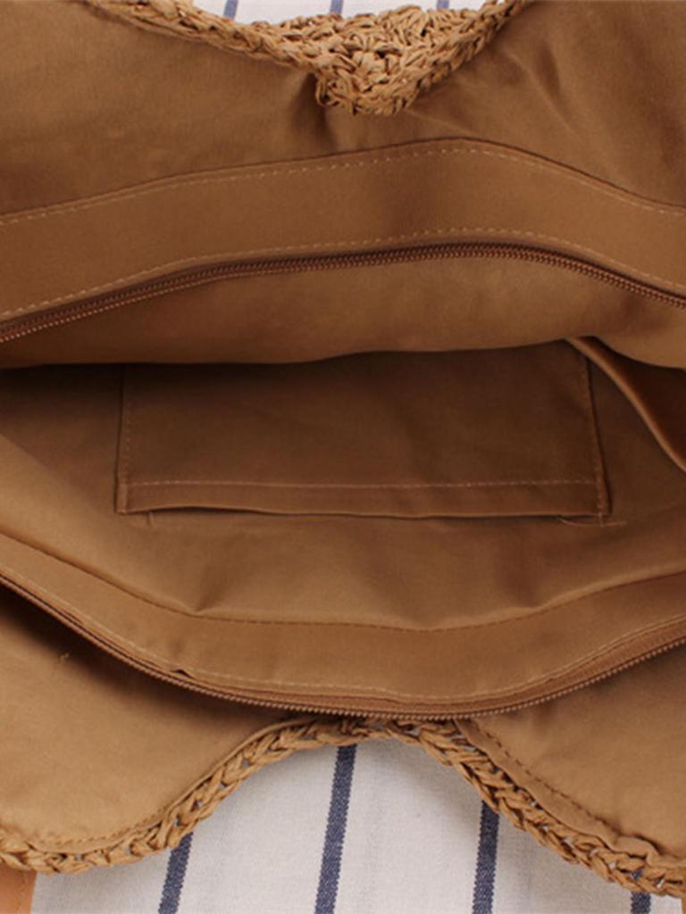 New Hollow Woven Paper Rope Shoulder Bag - Fashionable Casual Women's Beach Tote