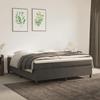Maison Exclusive - Slatted Bed Base and Mattress Dark Grey 160x200cm Velvet