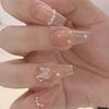 Internet Celebrity Pearl Diamond Butterfly Nail Art Stickers - Cool, Transparent, Skin-Brightening False Nails