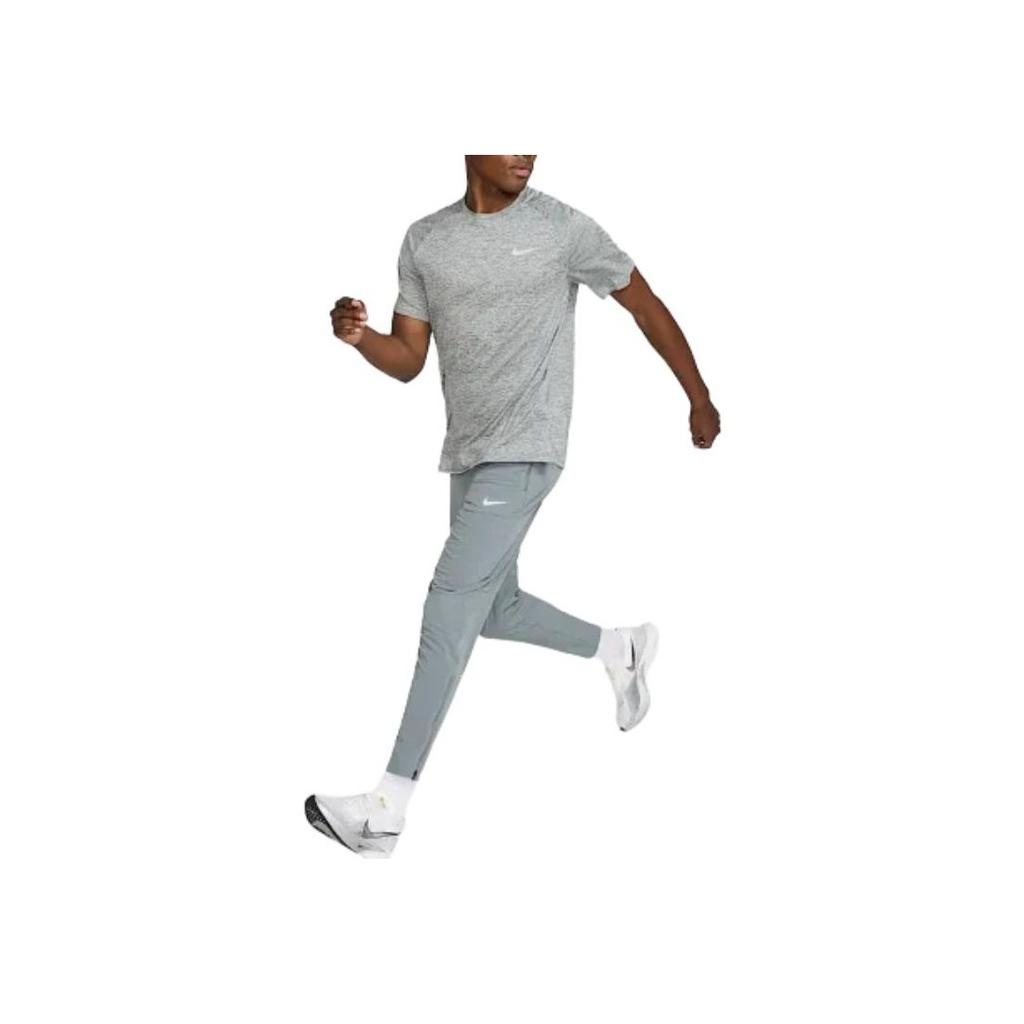 Nike Logo Solid Color Crew Neck Short Sleeve T-Shirt Men Tops Gray HV5203-084