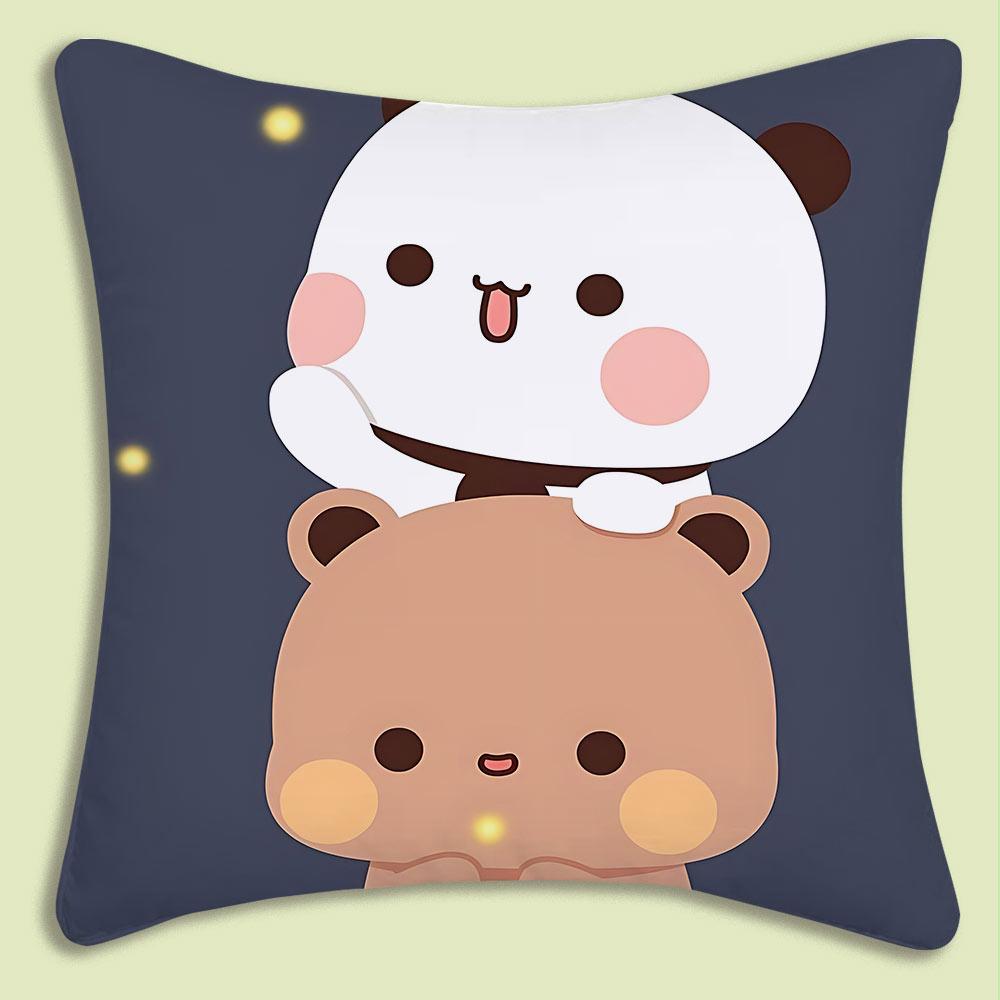 Cartoon Bubu Dudu Pillow Covers Cartoon Sofa Decorative Home Double-sided Printing Short Plush Cute Cushion Cover