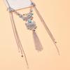Vintage Long Tassel Women Necklace Bohemian Ethnic Bell Pendant Statement Chains Choker Gypsy Female Accessories