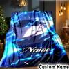 Custom Name Jujutsu Power Throws Blanket Flannel Blankets for Couch Bed Gifts for Men Women Picnic blanket Christmas fan gifts