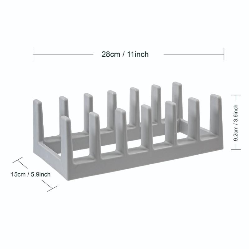 Practical Countertop Rack For Drying And Storing Cookware Lids Dishes Utensils Easy To Clean Plastic Pot Lid Holder