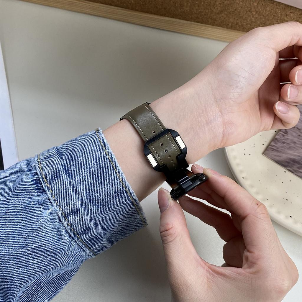 Für Apple Watch 10 46 mm/Ultra 2/Ultra 49 mm/9 8 7 45 mm/SE (2023) SE (2022) SE 6 5 4 44mm/3 2 1 42mm Echtes Rindsleder Armband