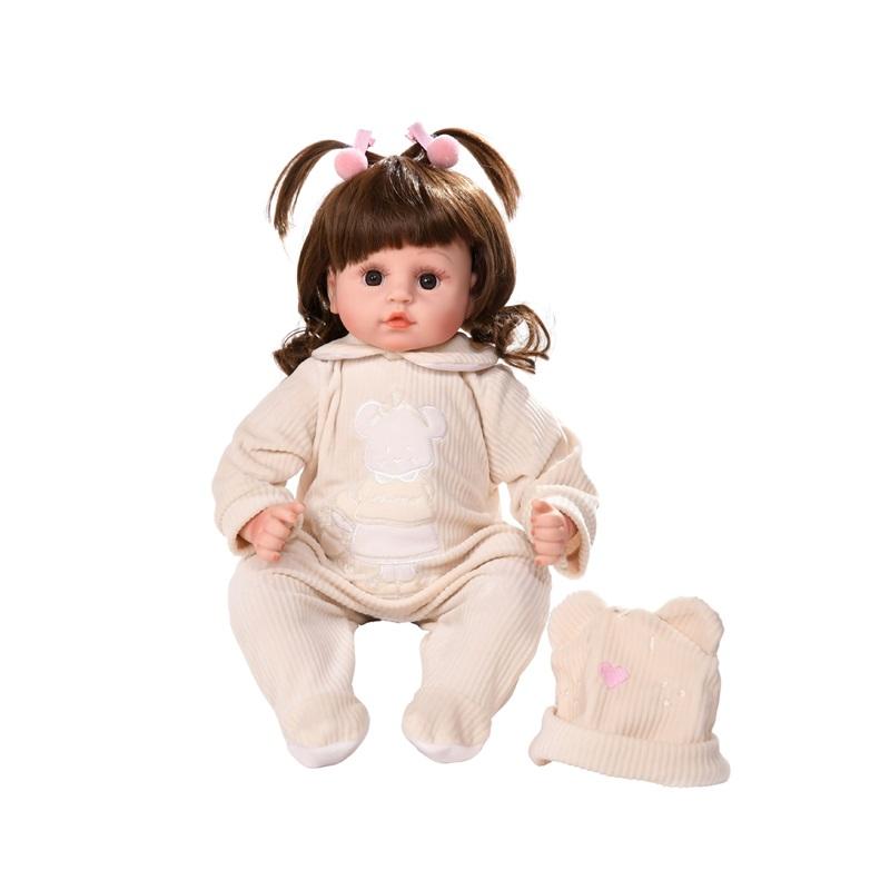 Large Rebirth Doll Realistic Speaking Baby Doll Soft Vinyl For Kids Dress Up Gift Ideal For Girls