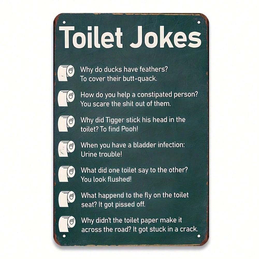 Retro Metal Wall Poster Toilet Decor for Bar