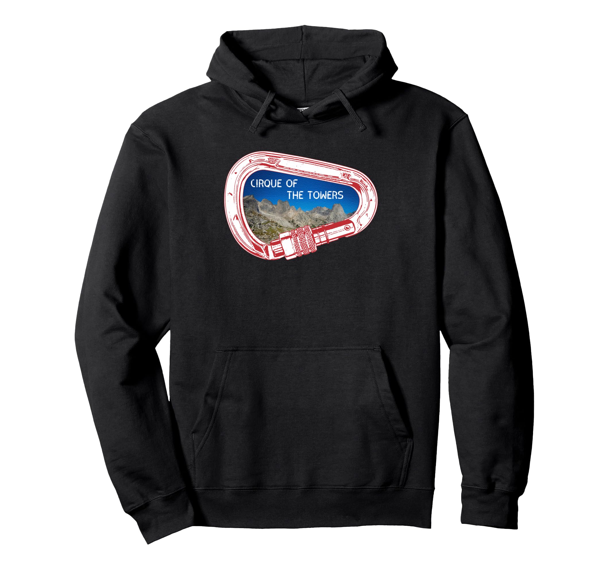 Cirque Of The Towers Rock Climbing Carabiner Hoodie