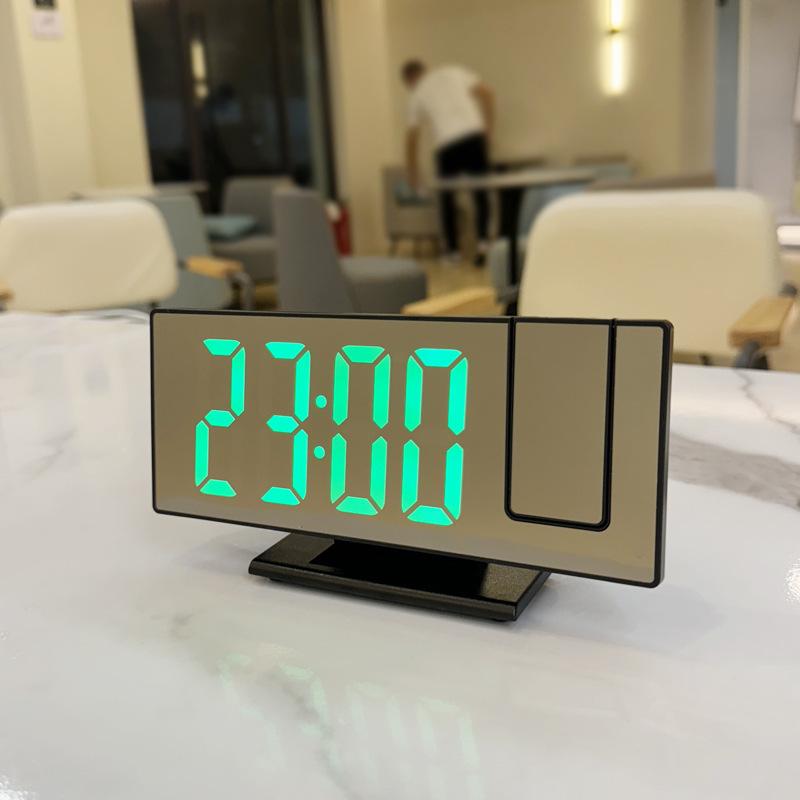 Mirror Projection Alarm Clock, Digital Temperature Time Projector Clock Premium Desktop Living Room Decor