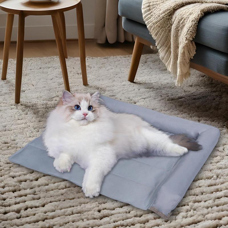 Dog Cooling Mat Puppy Bed Cozy Mat Breathable Cat Sleeping Cushion Hot Weather Puppy Gel Cold Bed for Garden Backyard