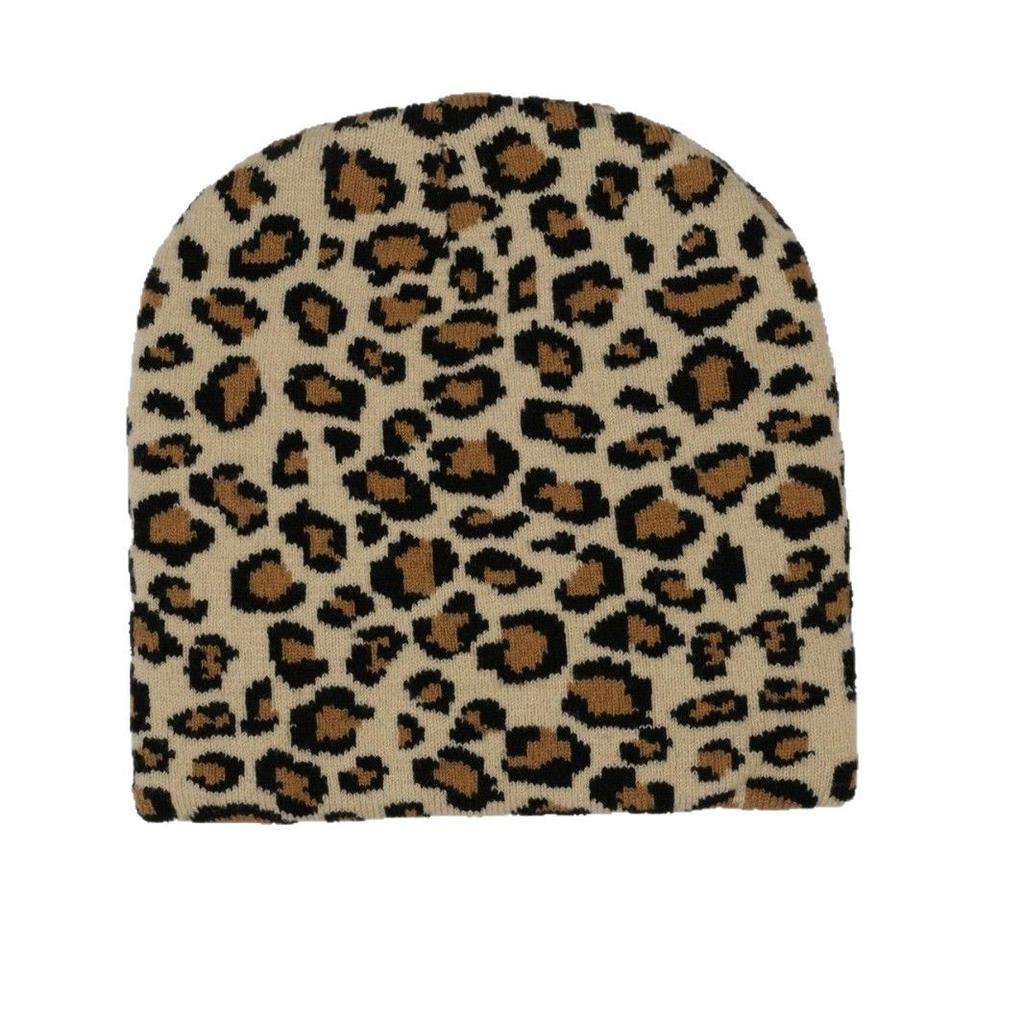 New Arriving Winter Warm Hats Leopard Pattern Hat Vintage Trendy Beanie Outdoors Skiing Hat Fashion Head Wear