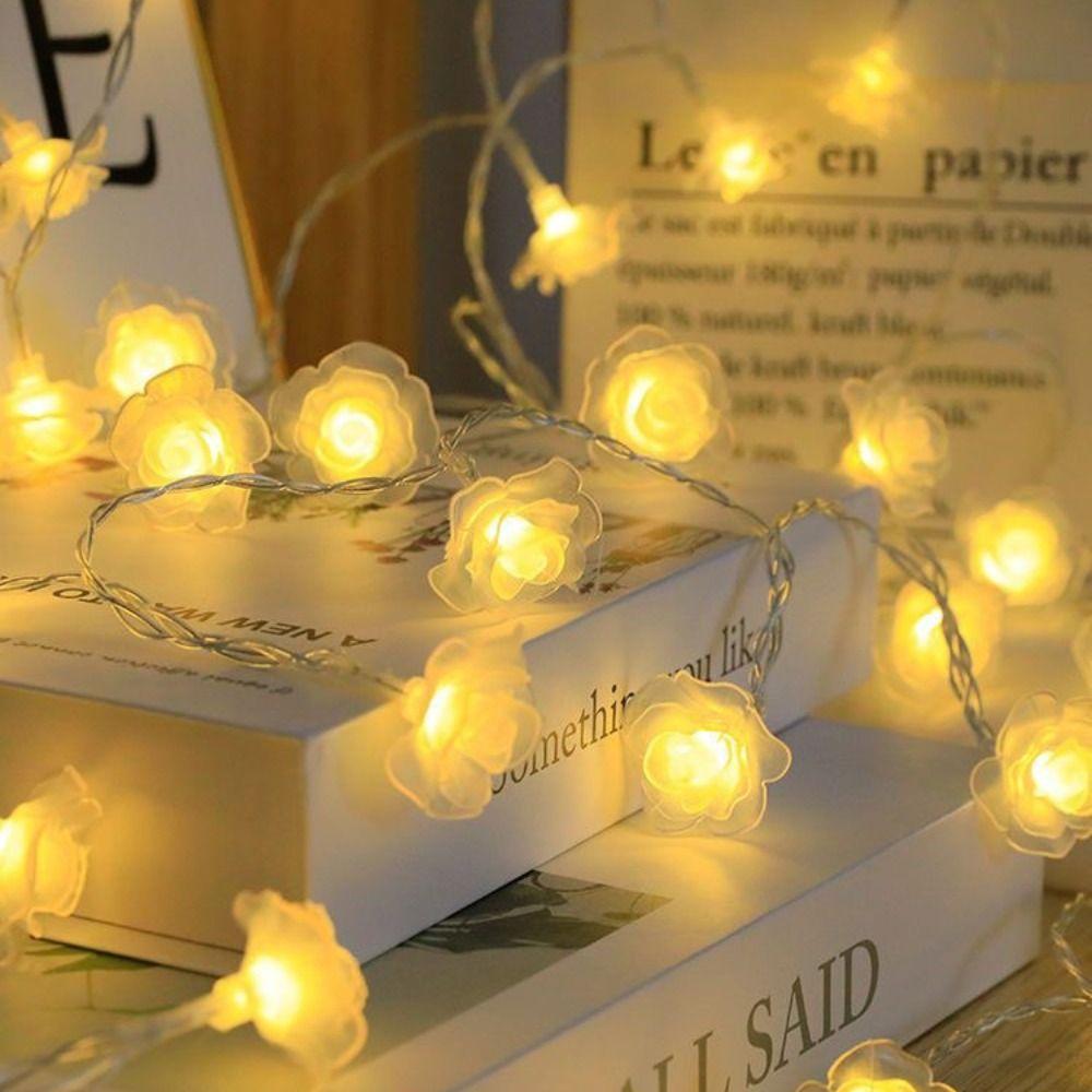 Simulated Rose Flower LED String Lights Creative Garland Light Valentine's Day