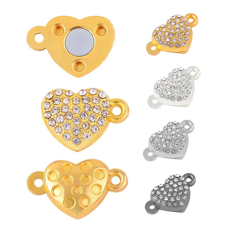 Useful Necklace Bracelet Connector Buckle Extender Connector Hook Rhinstone Magnetic Clasps New Accessories Silver Gold DIY