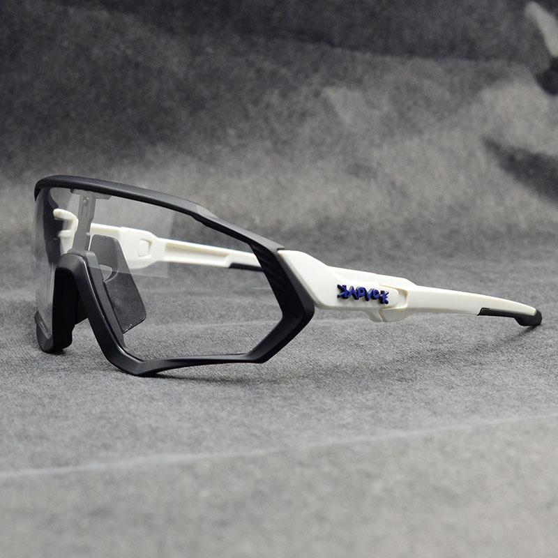 Color-changing cycling glasses with myopia running sports bicycle driving windproof eye protection