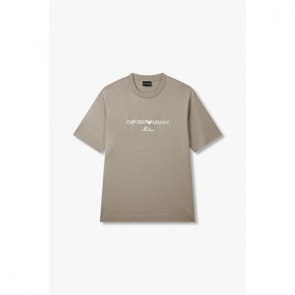 Emporio Armani Men Embroidered Full Logo Crew Neck T shirT A515126040 M