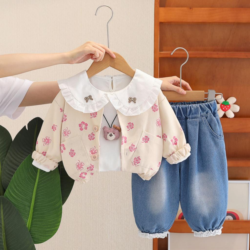 Kids Casual Long-Sleeve Set, Comfortable Daily Wear Outfits