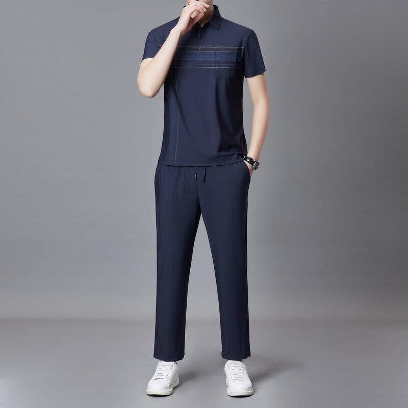 Firstview Men's Summer Short-Sleeve T-Shirt & Casual Pants Set FV26C1092
