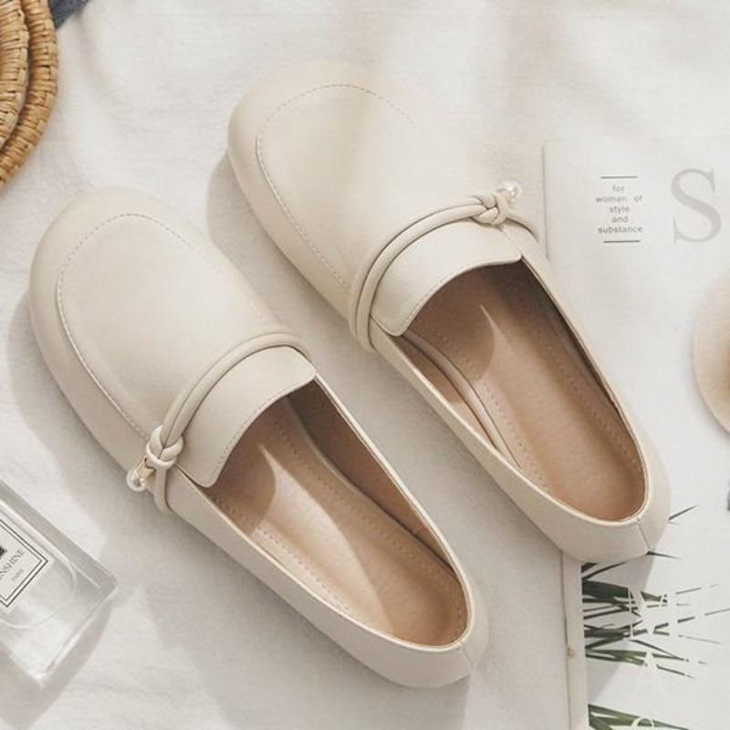 Spring and Autumn New Versatile One-pedal Women's Shoes Round Head with Skirt Single Shoes Women's Flat Doudou Shoes