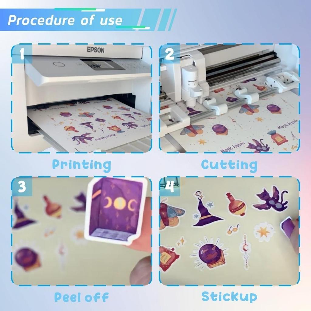 A4 Bedruckbares Weißes Aufkleberpapier, Laser-/Tintenstrahldruck - Matt/Kraft, A4 Größe (8.27''x11.69'')