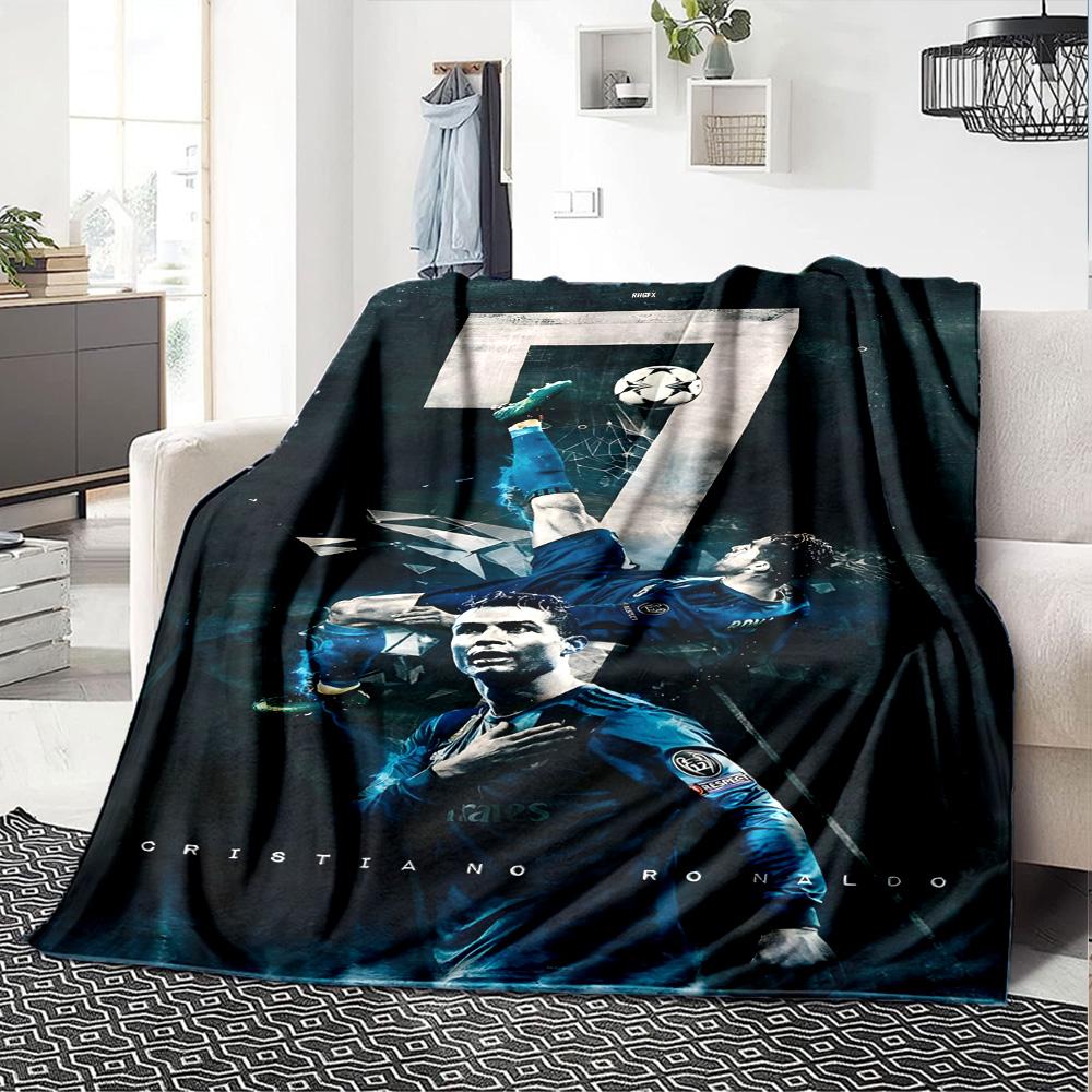 CR7 Football Blanket Ultra-Soft Suitable for Chair Sofa Livingroom for All Occasions Modern Style Perfect Gift for Relatives and Friends