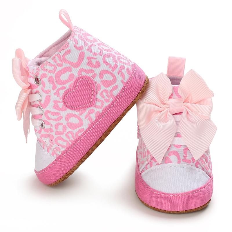 Dětské plátěné Ležérní tenisky Novorozenec Mašlička Roztomilé Dívčí Holčičky První chodítka Boty Kojenecké Batole Protiskluzové Boty
