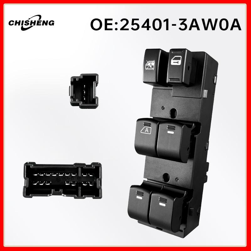 25401-3AW0A Car Window and Glass Lifter Switch for Nissan Sunny/Qashqai