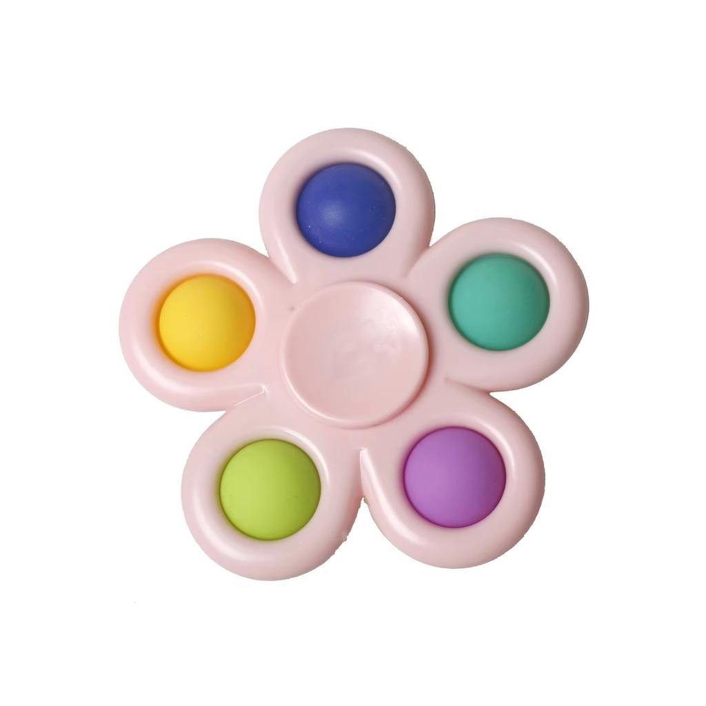 Non-Toxic Fidget Spinner Sensory Pops Finger Toys Tie Dye Simple Push Bubble Hand Spinner For Adhd Autism Anxiety Stress Relief Gifs