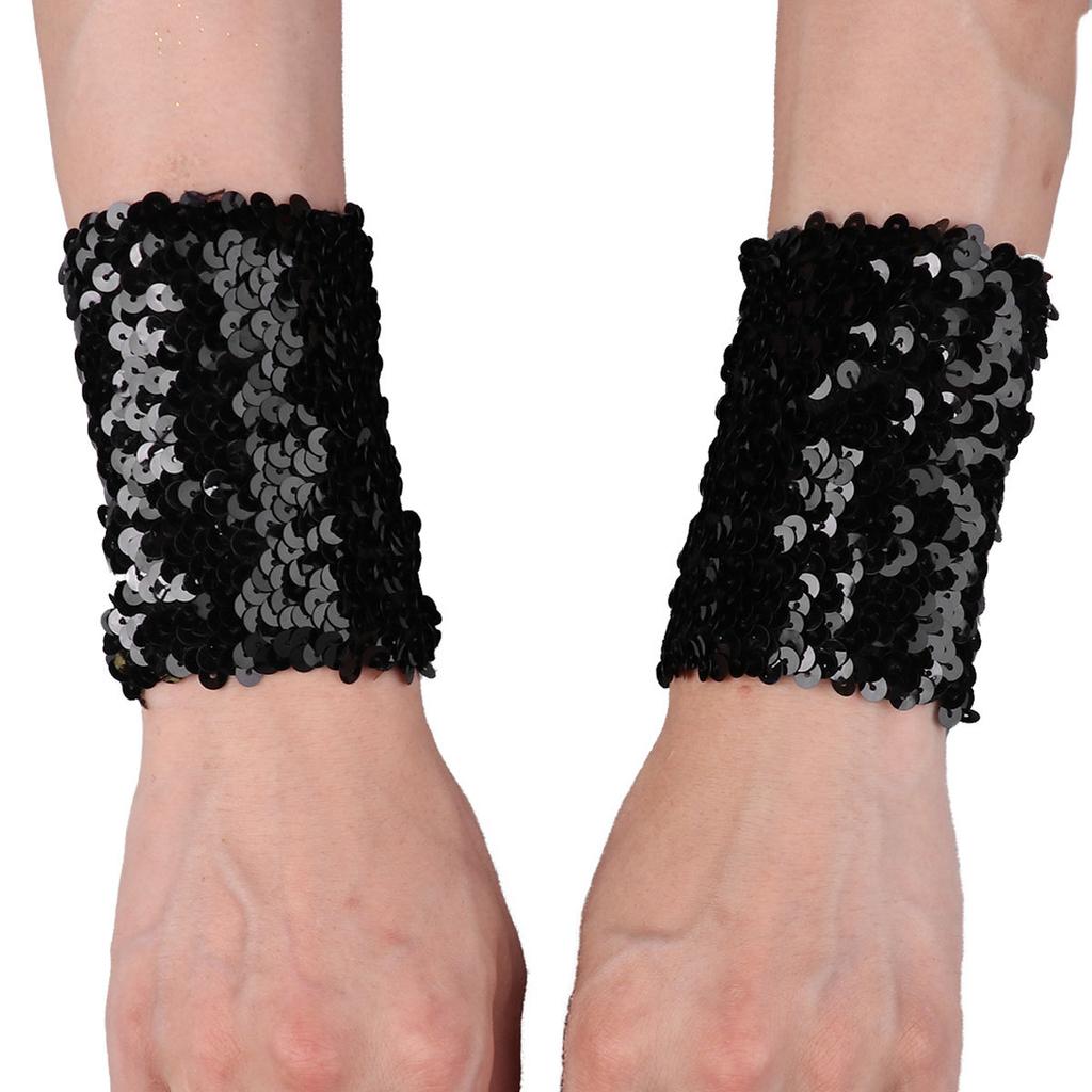 Festival Carnivel Party Accessories 1 Pair Women Ladies Shiny Sequins Stretchy Oversleeve
