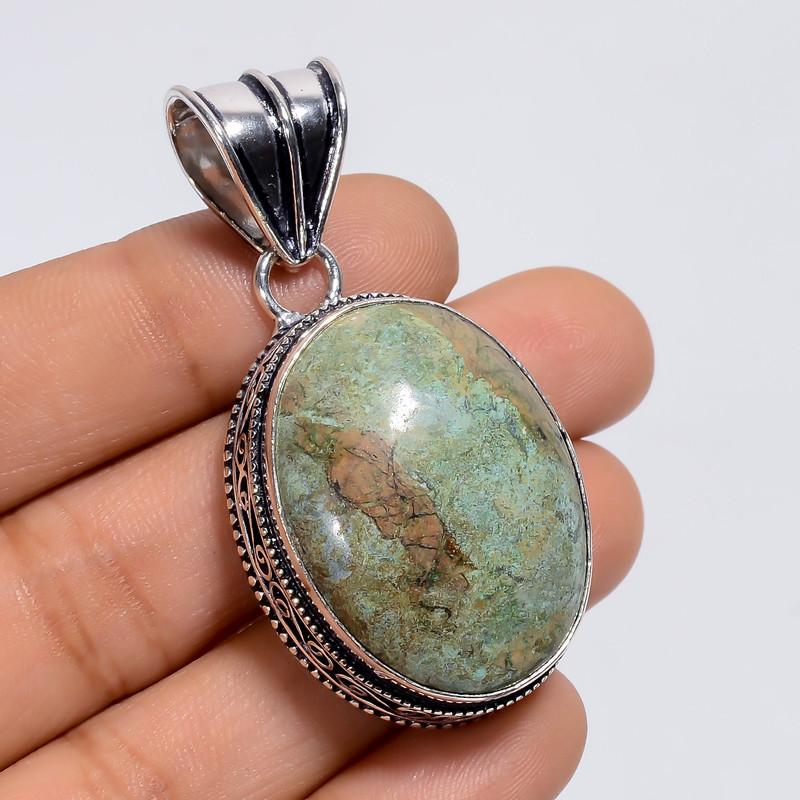 

Excellent Top Grade Qualite 100% Natural Tibetan Turquoise Oval Shape Vintage Style Handmade Jewelry 925 Steling Silver Pendant 2 WSJ-4889 2