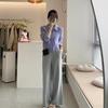 Autumn Women's Sweater Simple POLO Neck Knitted Cardigan Short Solid Color Top
