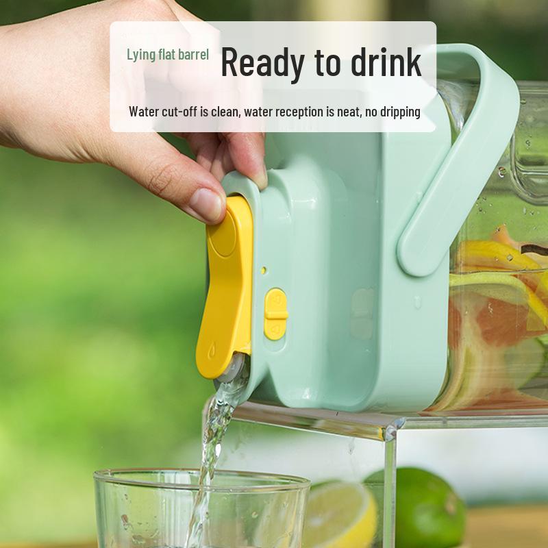 Large-Capacity Summer Flower Teapot with Faucet - Outdoor Cold Water Jug