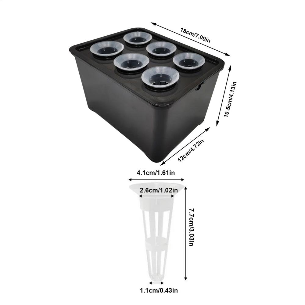 Hydroponic System 6-Holes Growing Box System Garden Cultivation Box For Vegetables Flowers Fruits Indoor Outdoor Garden