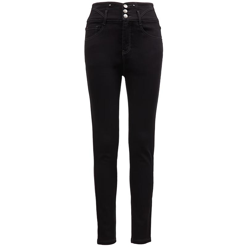 

VEROMODA Women s High-Waist 3-Button Cropped Skinny Fleece-Lined Jeans XS