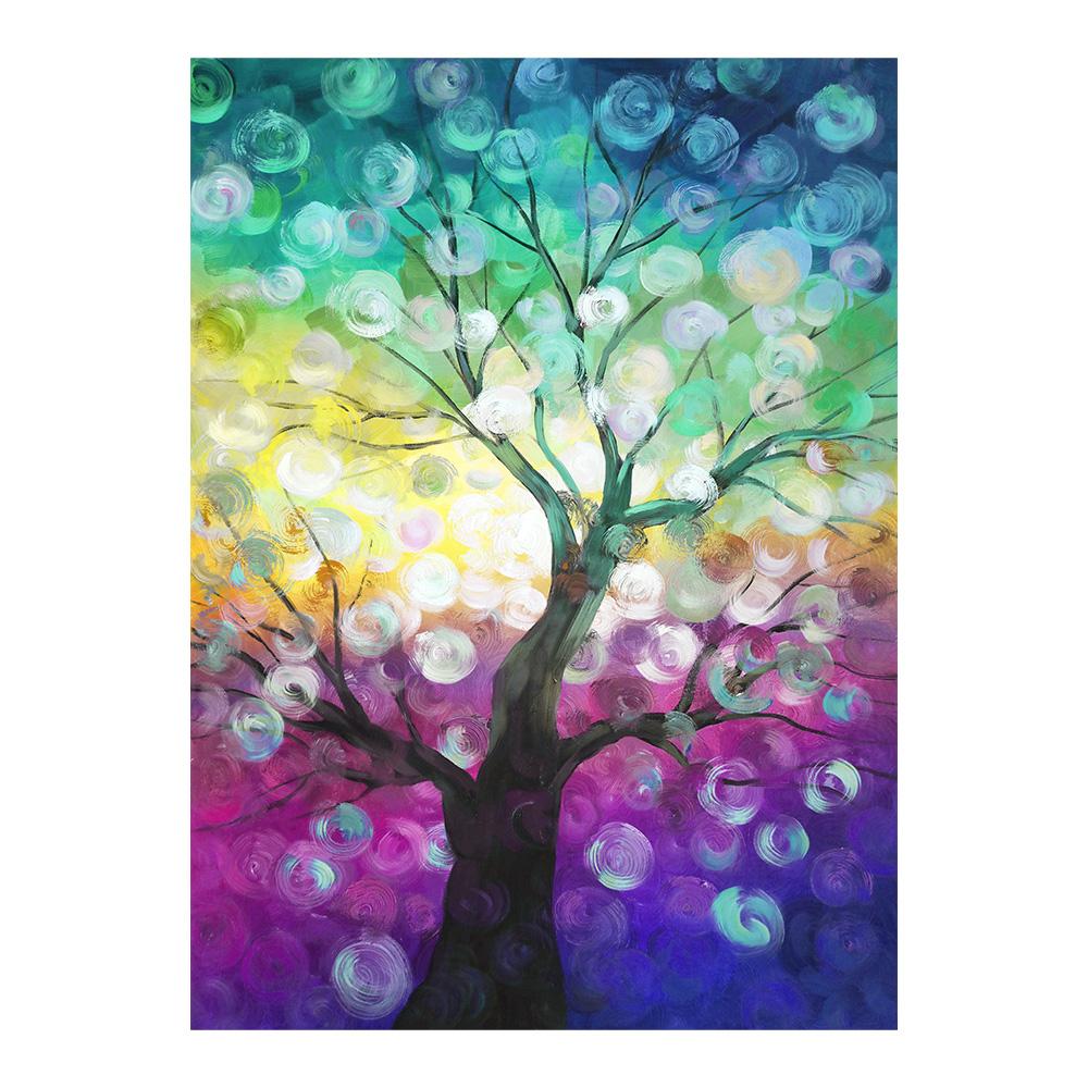 

Красочный абстрактный плакат и принты с пейзажем цветущего дерева, холст, настенное искусство для гостиной, домашний декор 20x30cm