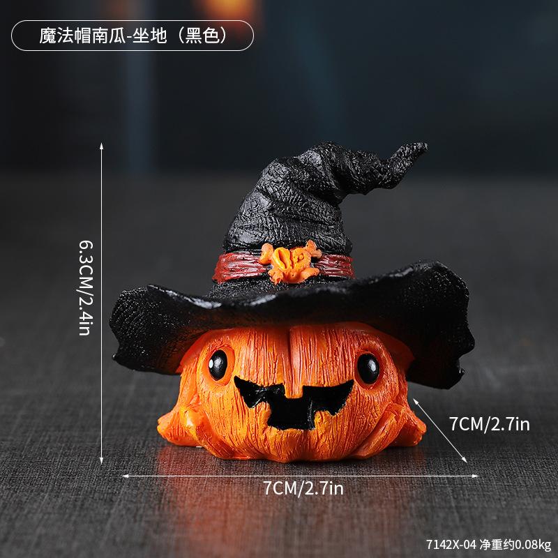 

New Halloween Ghost s Day Magic Hat Pumpkin Man Decorative Ornament Skull Candlestick Tabletop Knickknack Gift