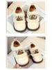 Girls' Lace Bow Leather Shoes - Spring & Autumn Korean Style Princess Performance Shoes with Pearls