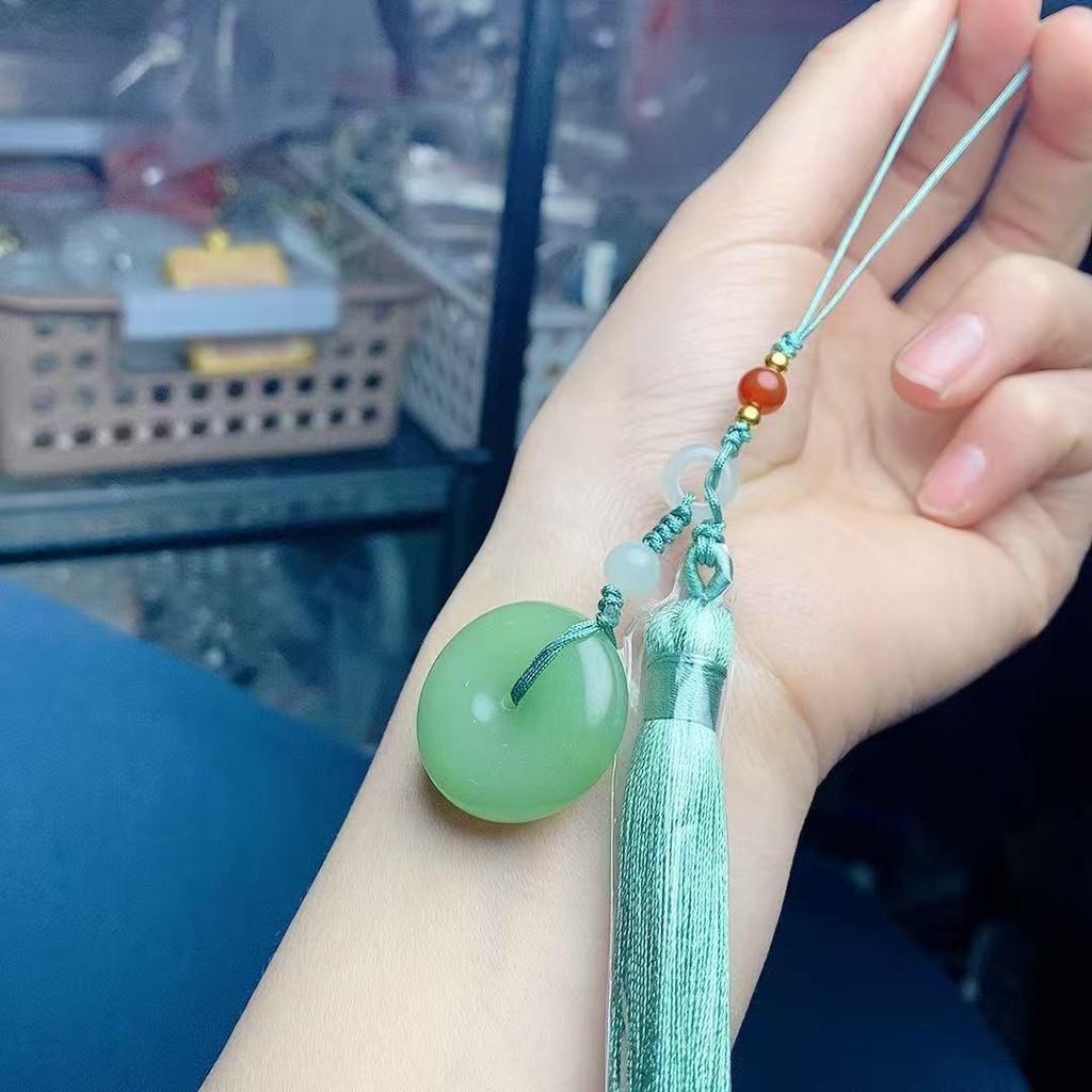 Dongling Jade Ping An Kou Phone Pendant - Simple, Versatile, Fashionable Ornament Accessory