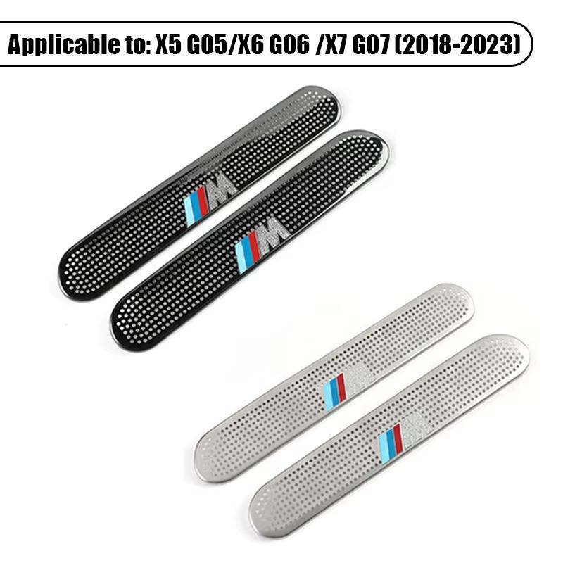 2Pcs Motorcycle Sticker/Car Air Outlet Protective Cover Dust Proof Net Interior Stickers Accessories For BMW M E46 F20 G30 X1 X5 IH2