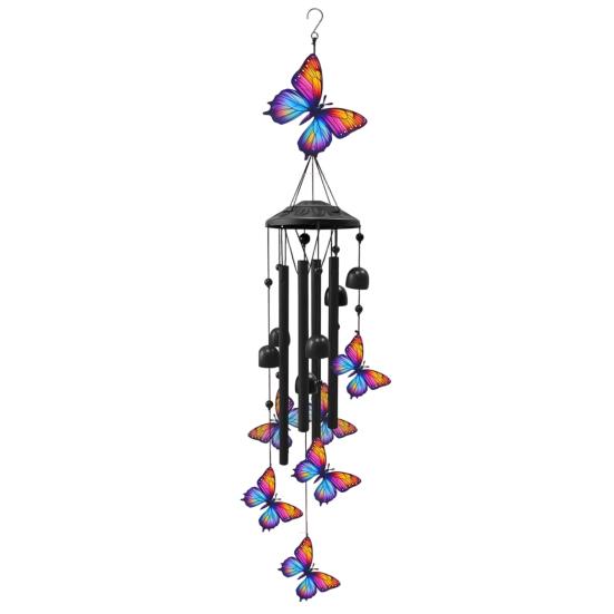 Metal Wind Chime for Outside Butterfly/Red Bird/Hummingbird Hanging Windchimes for Garden Patio Backyard C