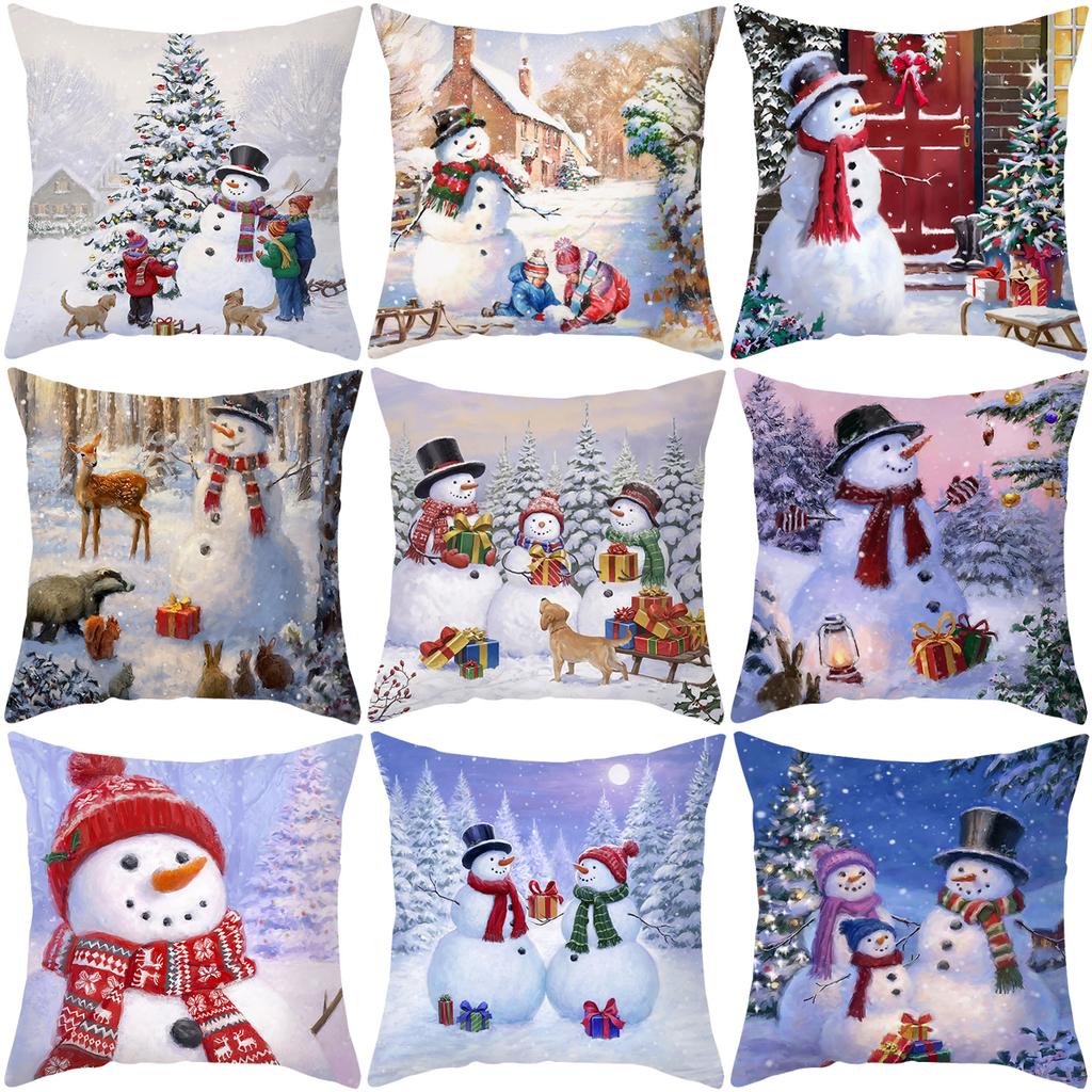 Merry Christmas Cushion Cover Christmas Decorations for Home 2025 Christmas Ornaments Xmas Navidad Gifts Happy New Year 2026