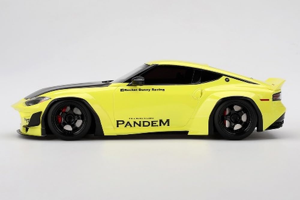 TOP SPEED Scale Pandem Nissan Z Ikazuchi Yellow Finished Model TS0529 1/18 (RZ34)