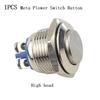 16mm Screw Foot Waterproof Metal Push Button Switch Self-reset Power Switch