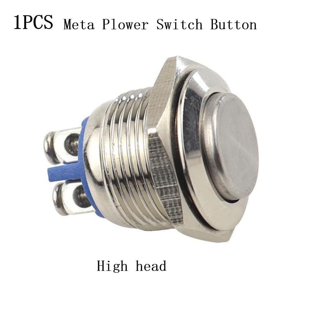 16mm Screw Foot Waterproof Metal Push Button Switch Self-reset Power Switch
