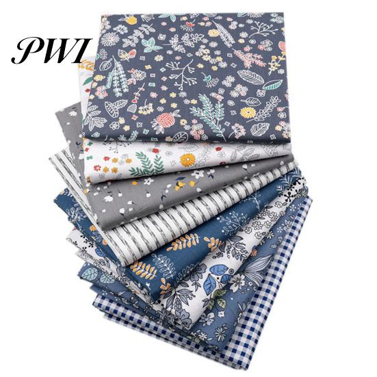 Patchwork Cloth 1 Set Beautiful Flower Printed Lightweight Elegant Eye-catching Fabric Sewing for Home Needlework