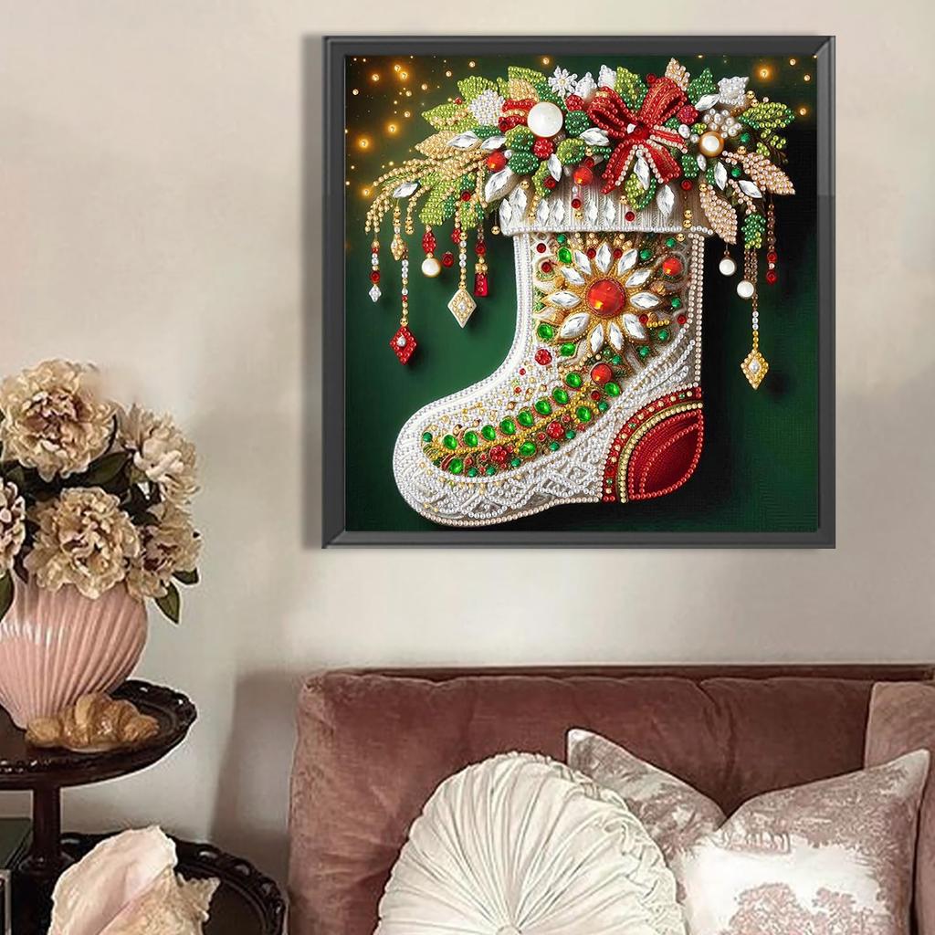 Kit with Flowers and Red Bird Animal Design for Home Wall Decor
