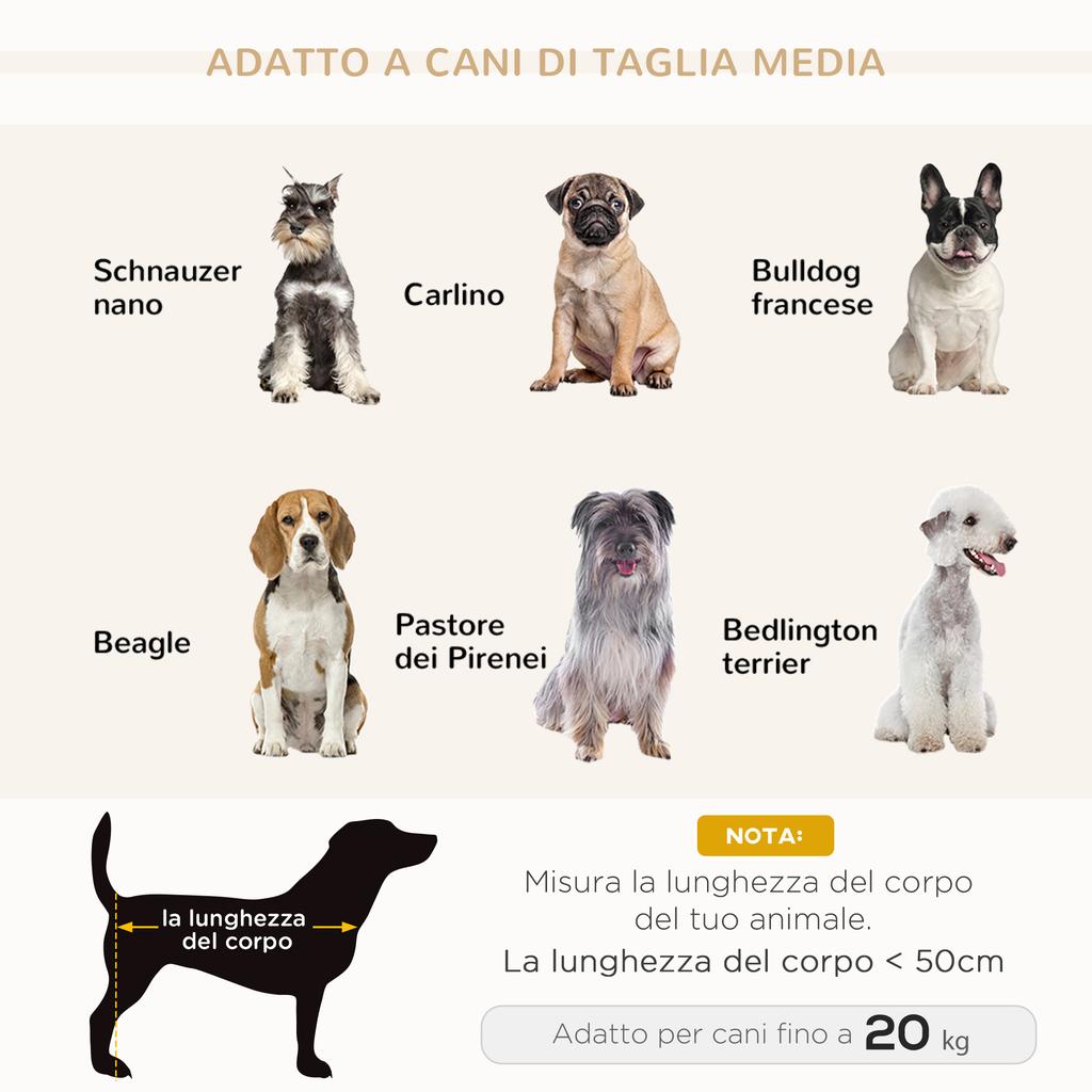 Velvet Dog Sofa for Medium and Small Dogs with Cushion, Armrests and Backrest, 82x54x36 Cm, Light Grey