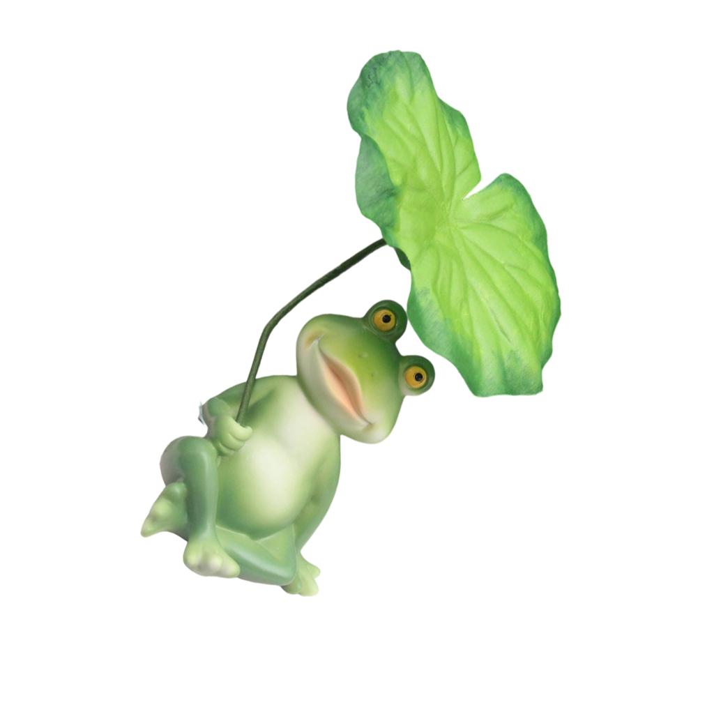Charm Frogs Umbrella Statue Resin Artwork Model Figurie For Pond Terraces Balcony Aquariums Landscape Decoration