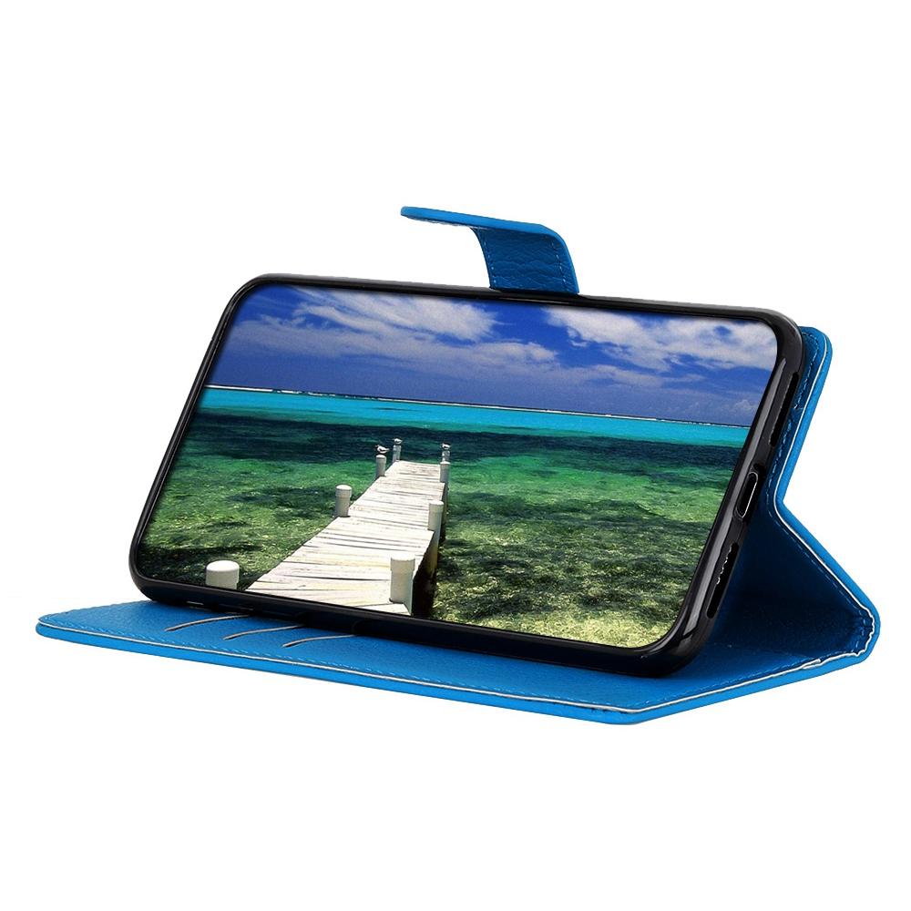 Blue PU Leather