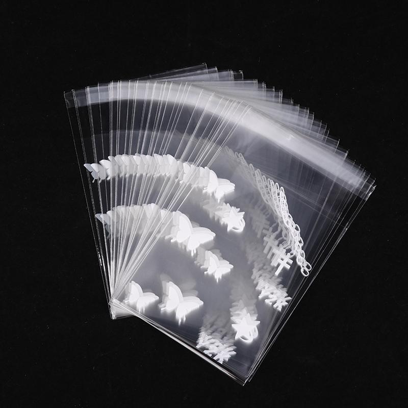 50Pcs Cute Transparent Self Adhesive Bag Hand Account Small Card Packaging Bag Jewelry Bracelet Small Item Gift Bag
