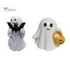 Cute Ghost Room Decor Halloween Figurine, Resin Statue, Creative Holding Decorative for Home Bat/Drink Tabletop Ornament Party, Trick or Treat